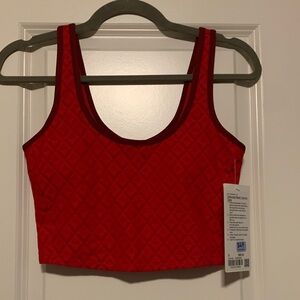 Lululemon Athletica Red Textured Tennis Tank
Sz S, NWT